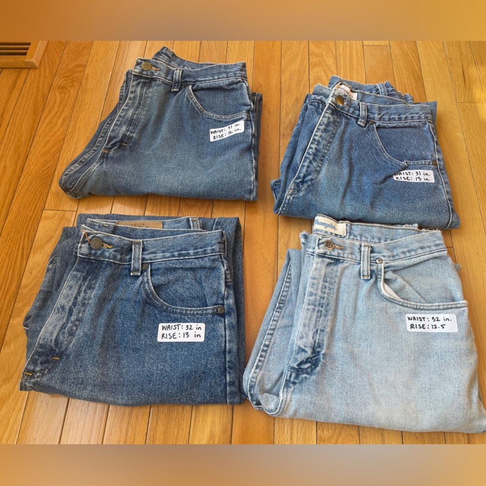 Lot of 4 pairs of vintage 90s western mom jeans 31-32